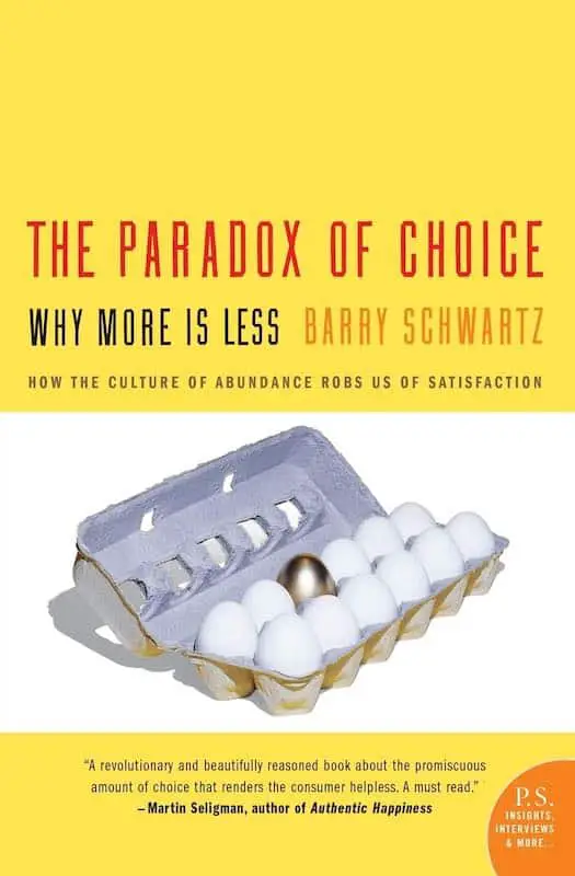 minimalist books - The Paradox of Choice