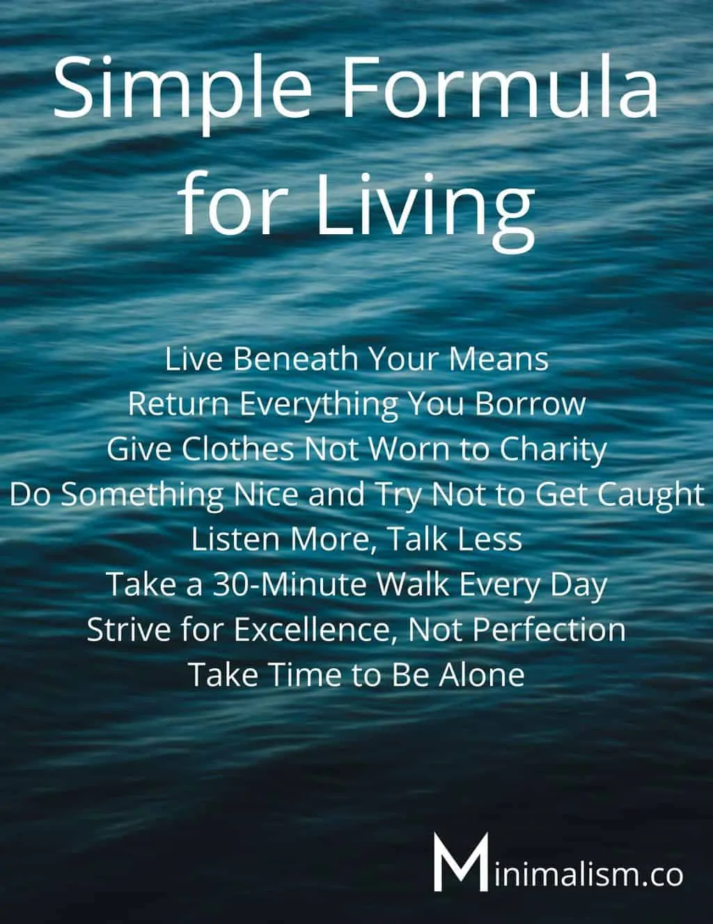 Simple Formula for Living Poster 1