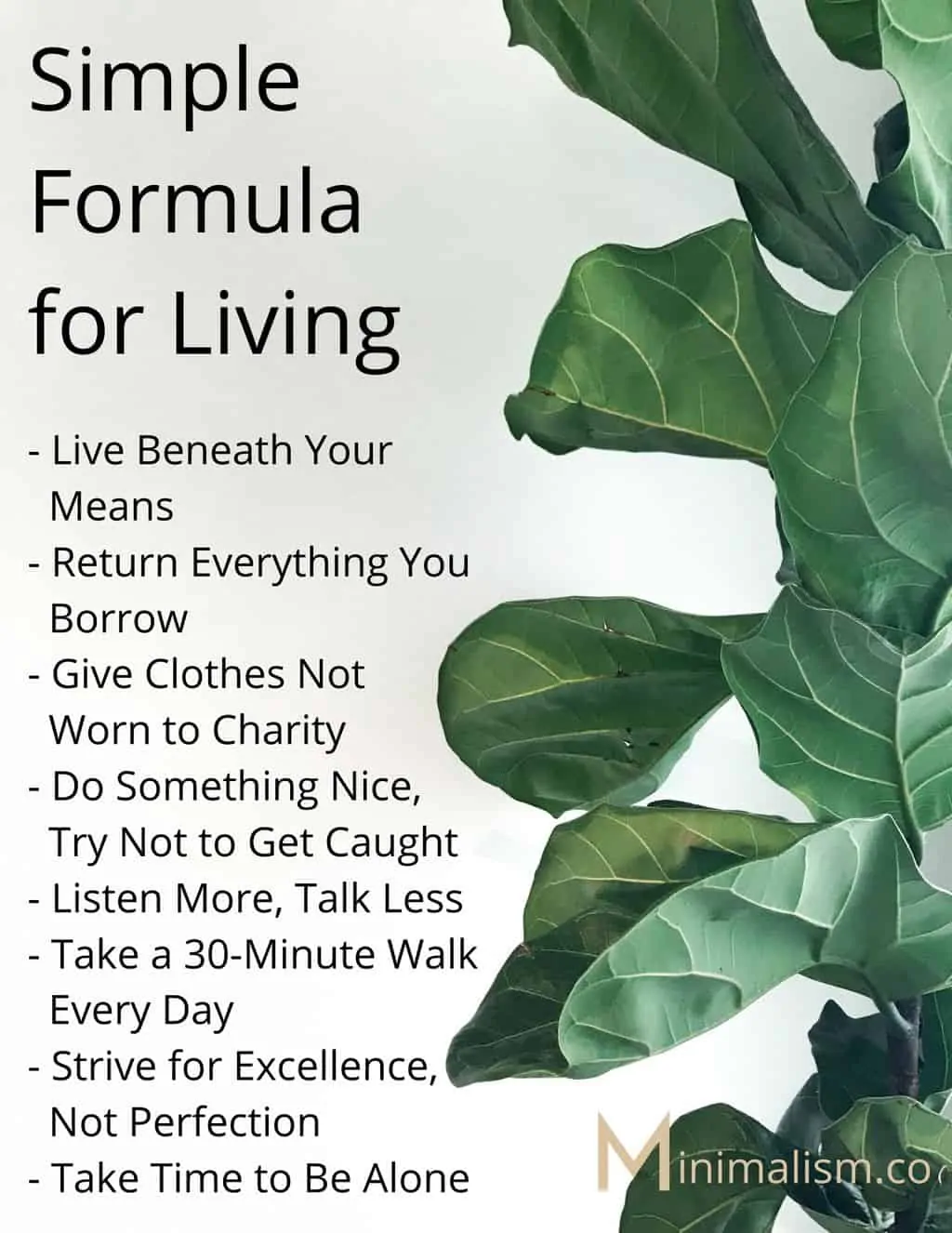 Simple Formula for Living Poster Fig