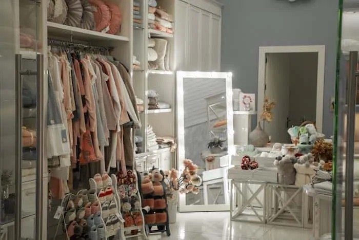 Decluttering a closet before moving