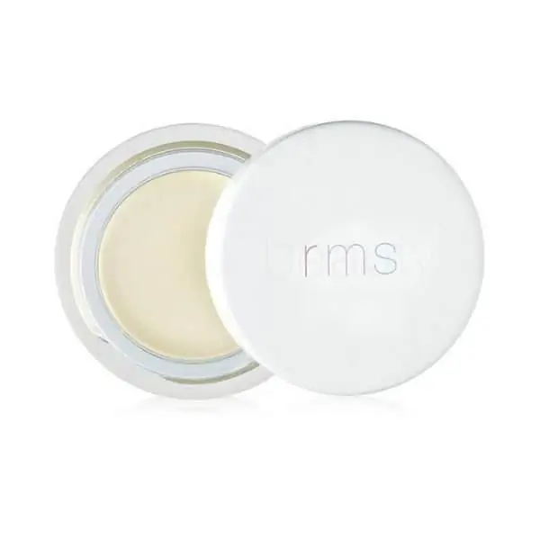 RMS Beauty luminizer. A cream highlighter that can be used throughout the body for a natural glow in no-makeup makeup looks. 