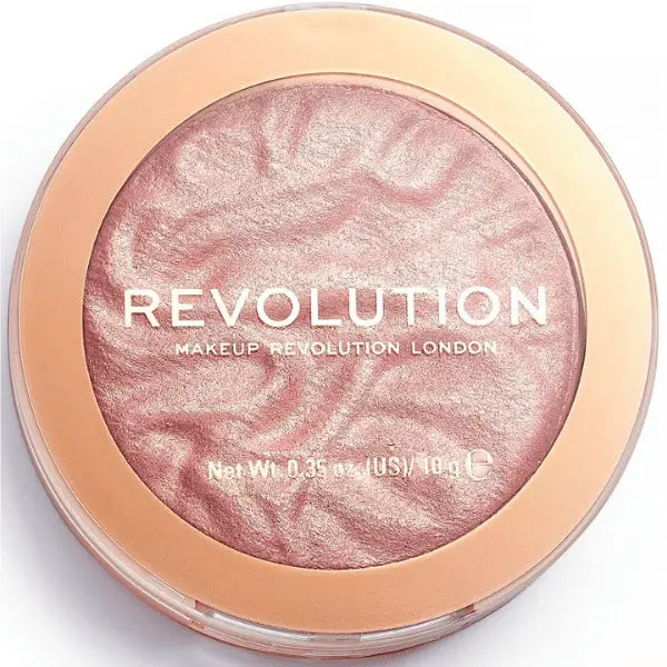 Makeup Revolution Baked Highlighter. A more affordable neutral looking highlight worn by Khloe Kardashian. 