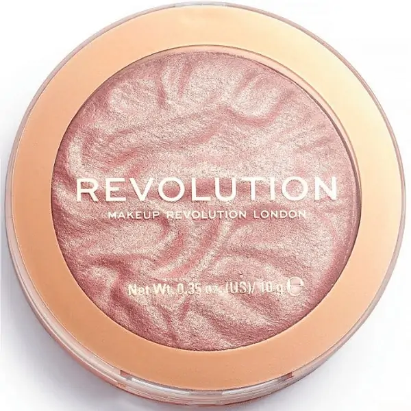 Makeup Revolution Baked Highlighter. A more affordable neutral looking highlight worn by Khloe Kardashian. 