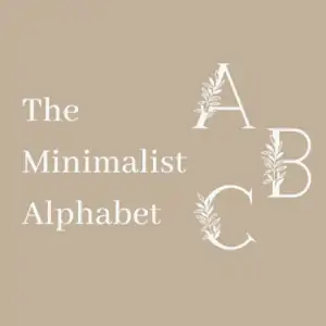 Graphic reading "the minimalist alphabet"