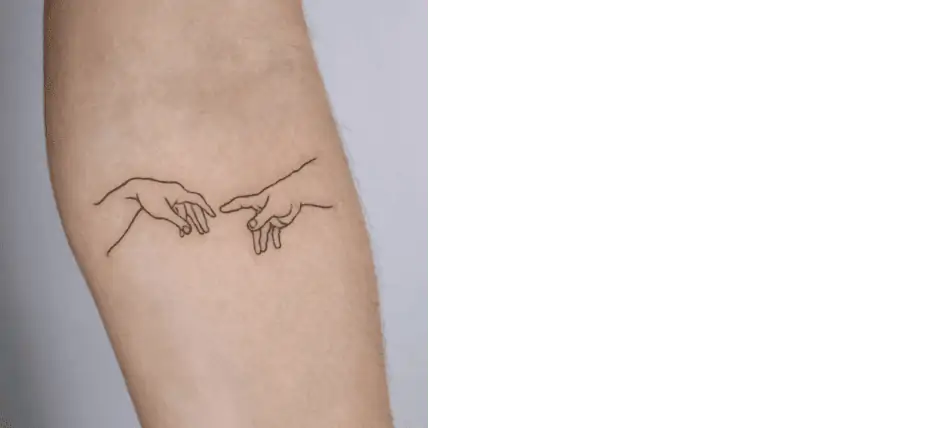 Buy Minimalist Creation of Adam Temporary Tattoo set of 3 Online in India   Etsy